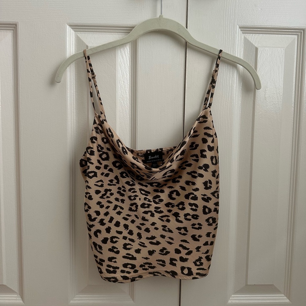 Bardot cheetah print camisole